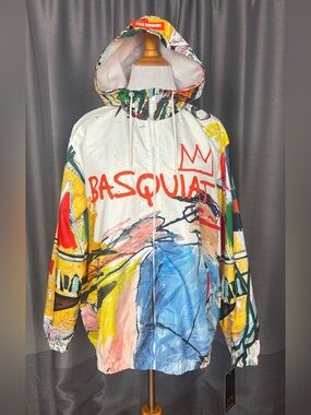 NWT Members Only Jean-Michel Basquiat Hooded Windbreaker XL